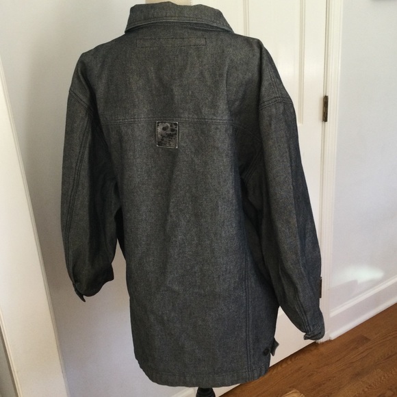 Marithe + Francois Girbaud - Vintage 90s Black /Gray denim Jacket. Size XXL - Picture 10 of 15